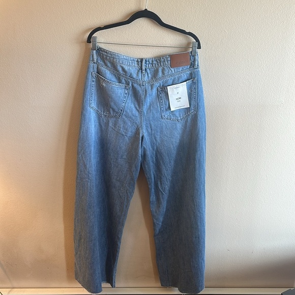 Hidden Khalia Wide Leg Jean Medium Wash Destroyed Knee Womens Size 31 - Picture 10 of 15